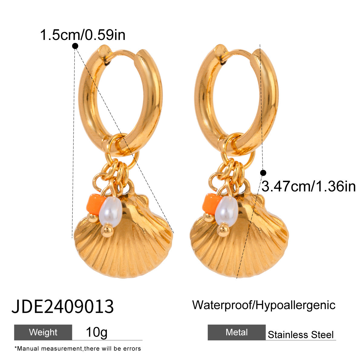 Aela Goldfish Pearl Earrings - Silver Goldfish with Pink Enamel [YD3FMD9F]
