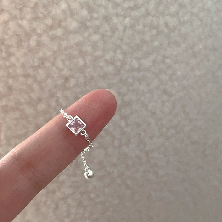Journei Pink Zircon Flower Ring - Style 7