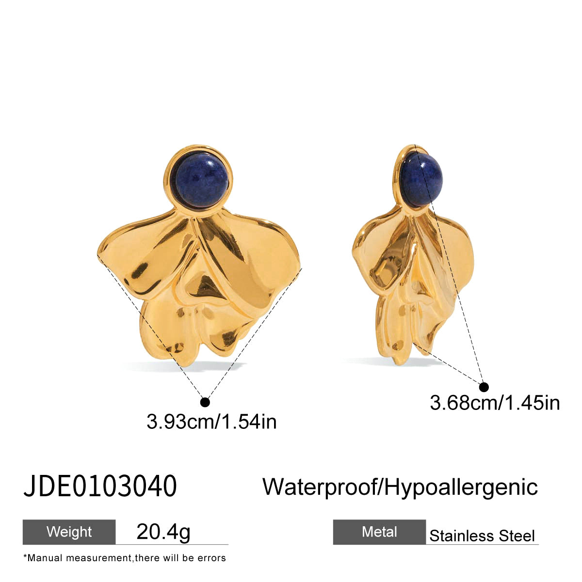 Madisyn Lapis Fan Drop Earrings - As Pictured [C1AC08SZ]