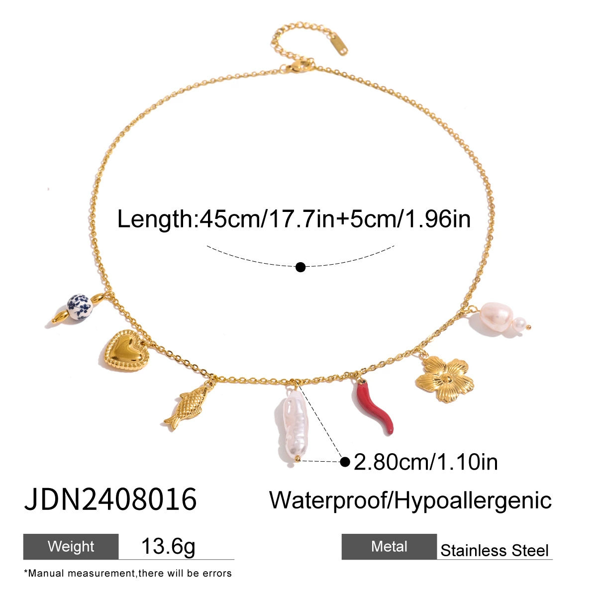 Reaghan Shell Charm Necklace - JDN2408016 [8DZLEF4Y]