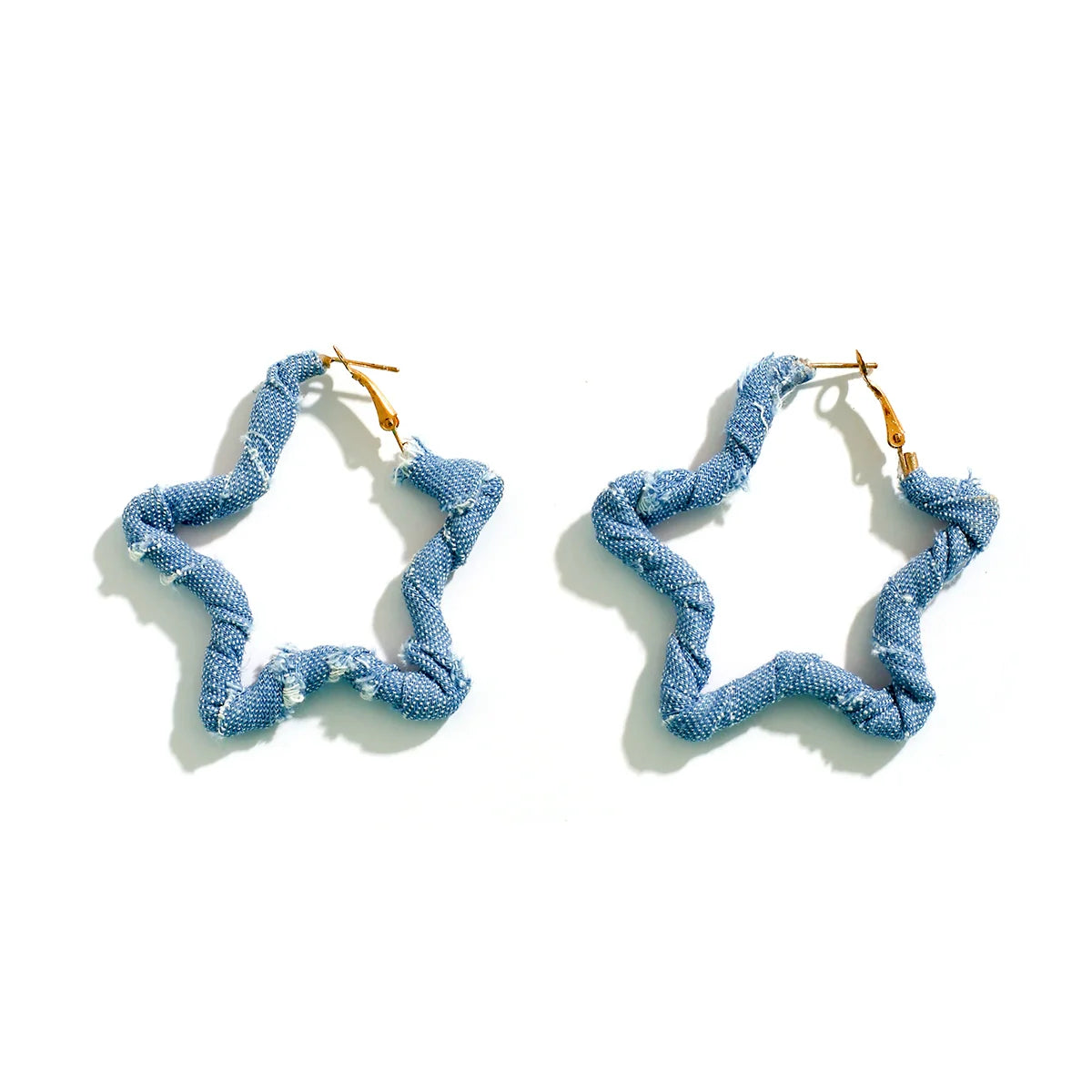 Johnnie Denim Geometric Earrings - Star Small