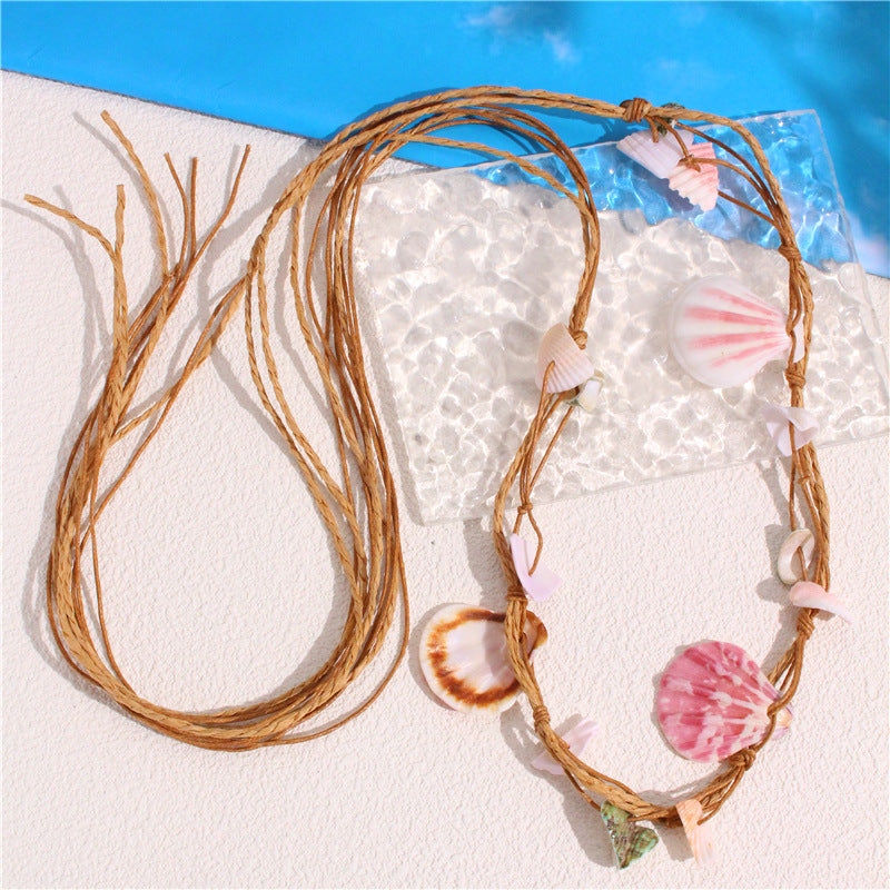 Kaylani Bohemian Shell Necklace - B [OWIB286O]