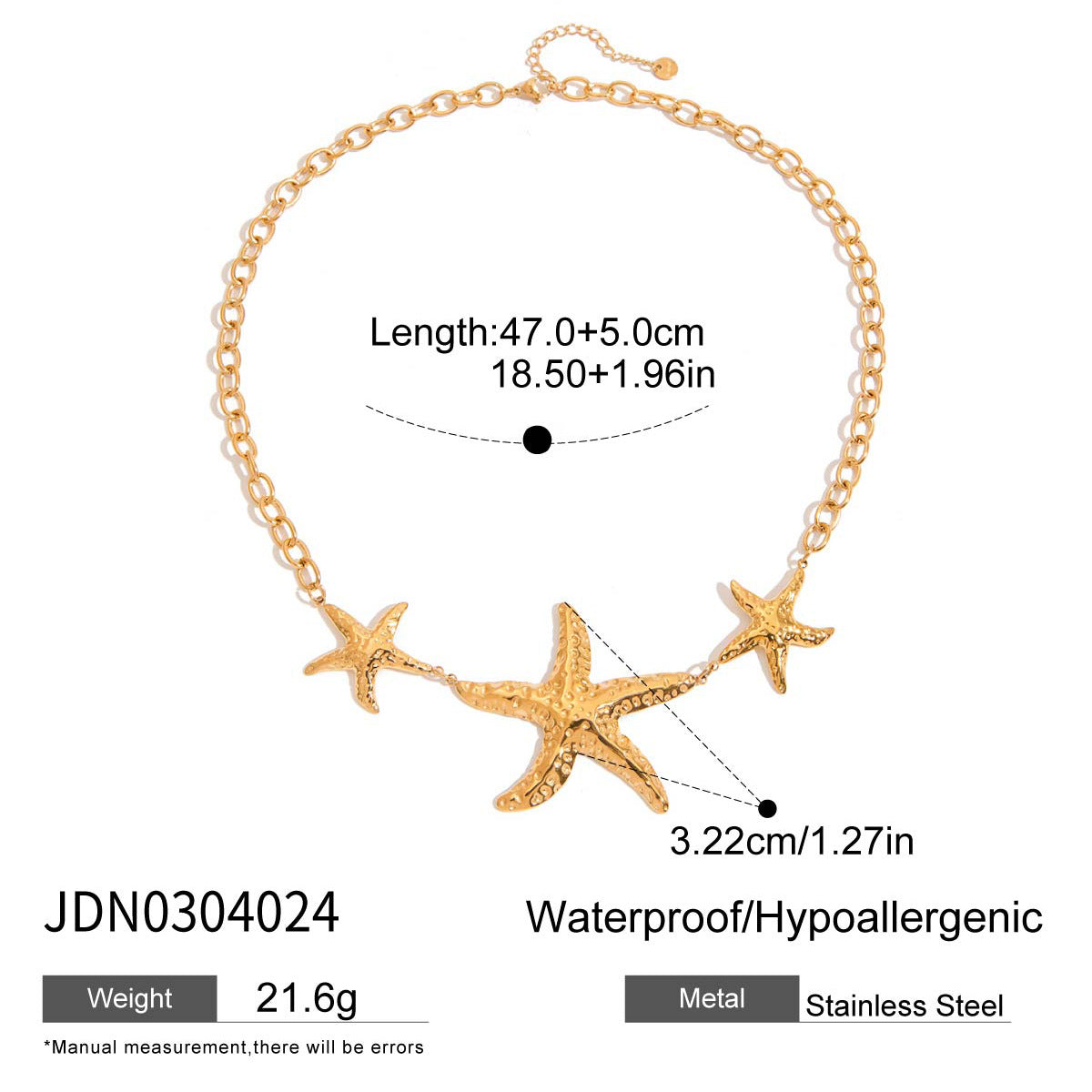 Ashanti Dainty Starfish Necklace - Silver Tone [IWKA7GWY]