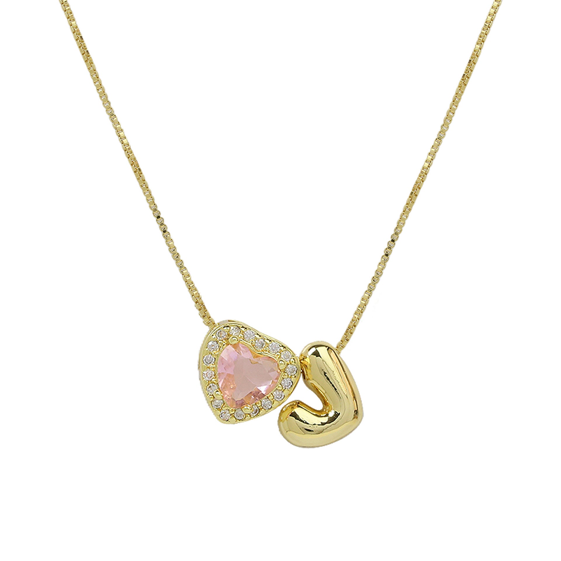 Rome Pearl Initial Necklace - J Letter [VWN2DLEC]