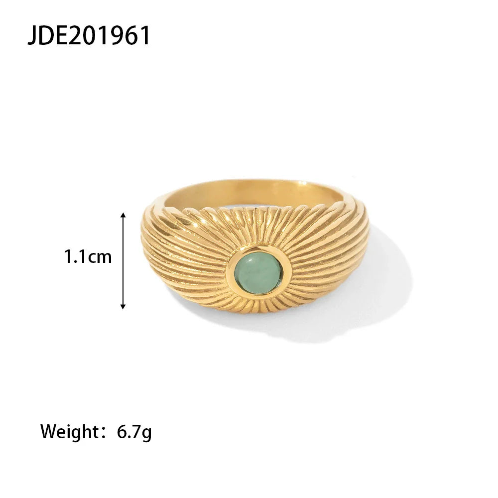 Ellinor Gilded Sunstone Ring - 7