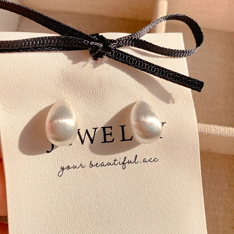 Kassidee Frosted Bean Drop Earrings - Silver [81DXFZ9D]