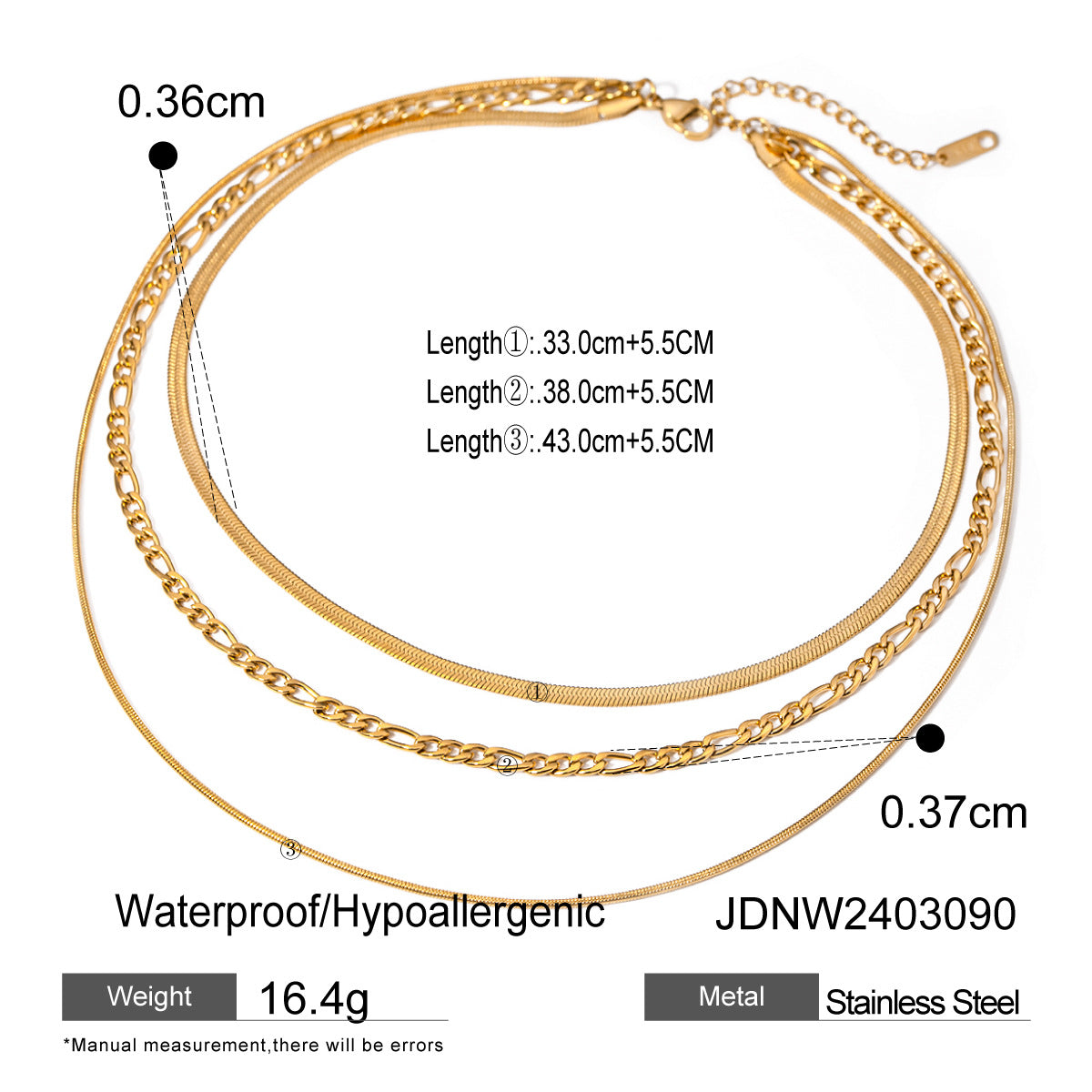 Avery Stacked Cross Necklace - JDNW2403090 [O68ZT400]