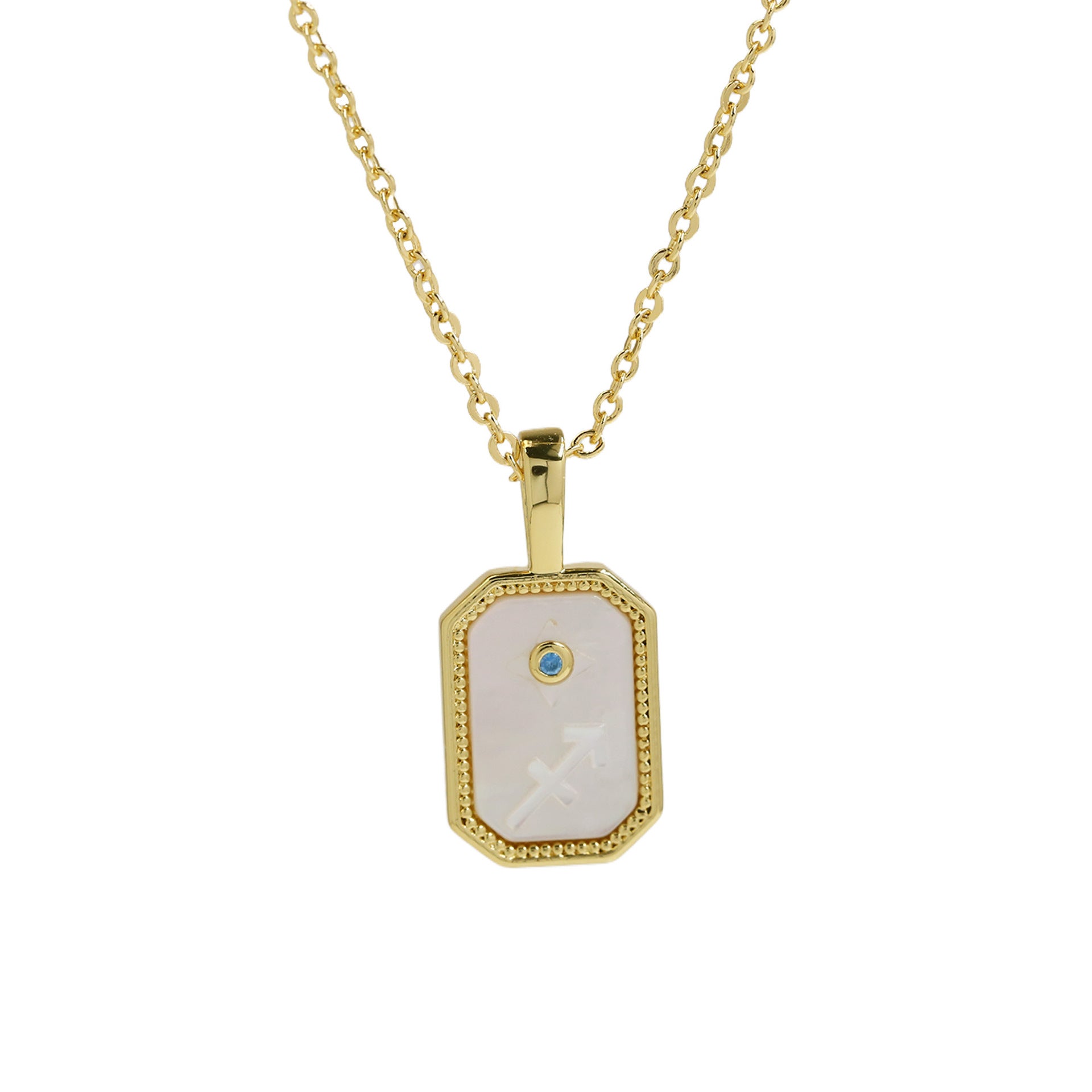 Jaslyn Constellation Birthstone Necklace - Sagittarius [BLPX0Q3W]
