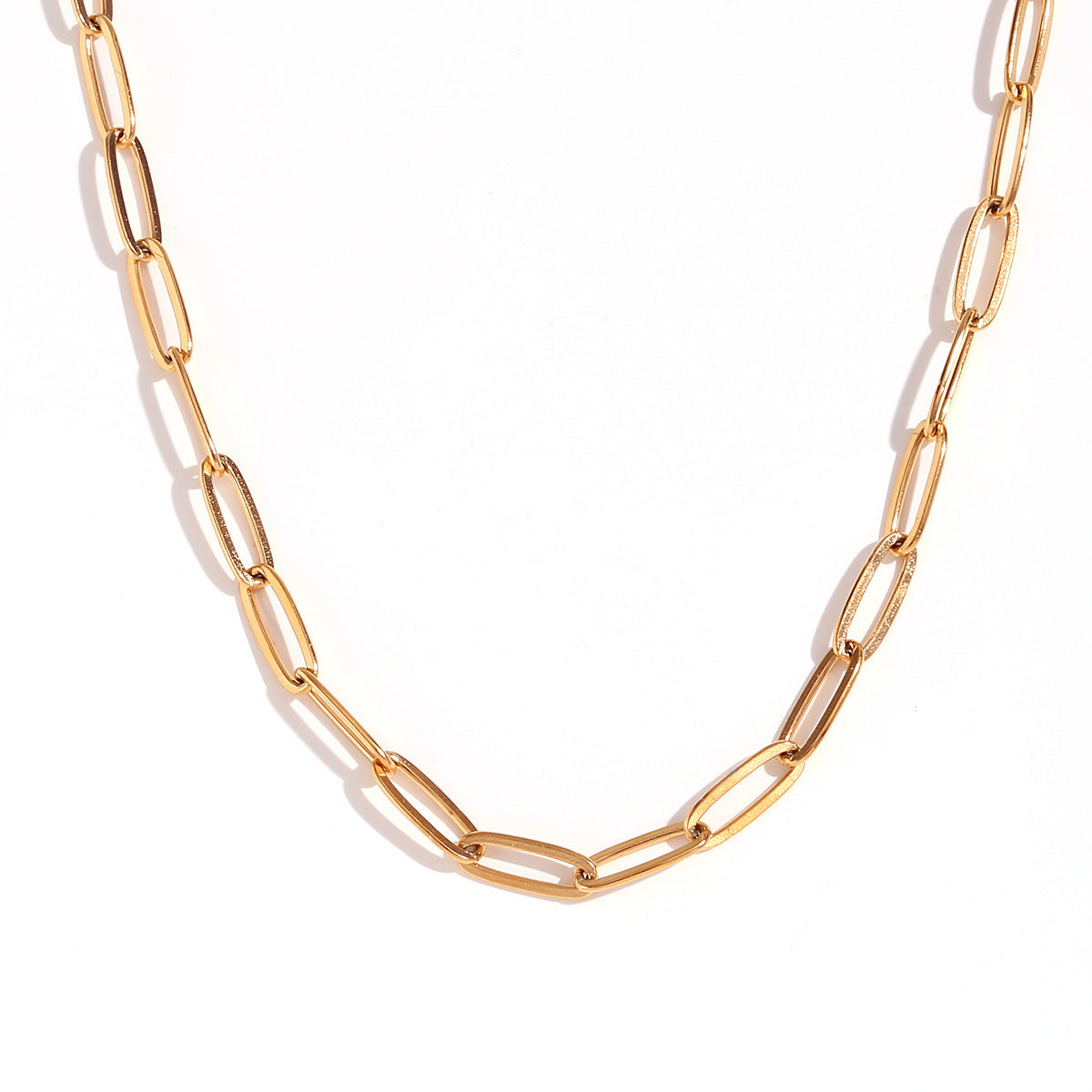 Yurani Delicate Body Chain - 4.4mm Paperclip Chain - Gold [X7UY0DN6]