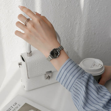 Gisel Petite Square Watch - Elegant Black
