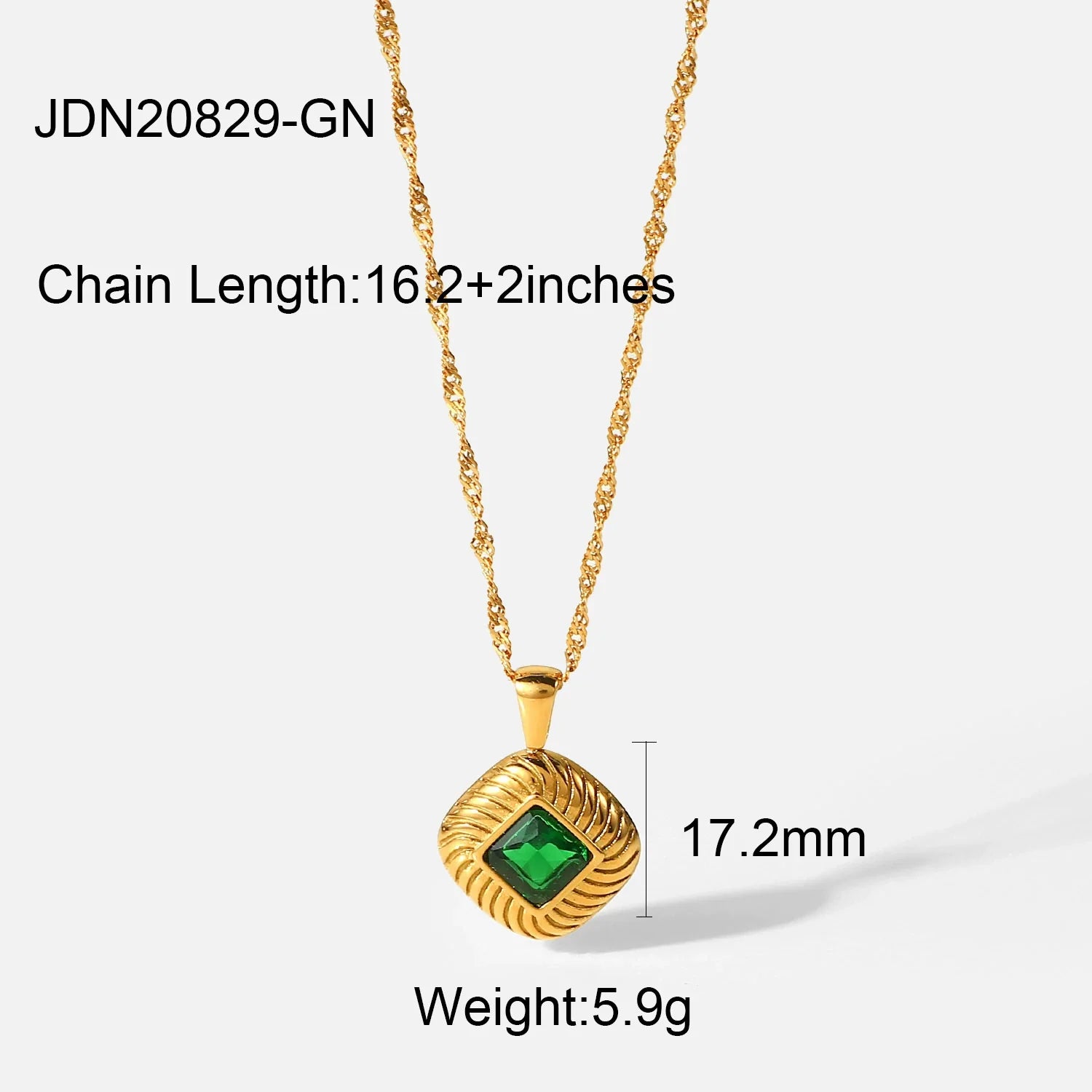 Teighan Emerald Zirconia Set - JDN20829-GN