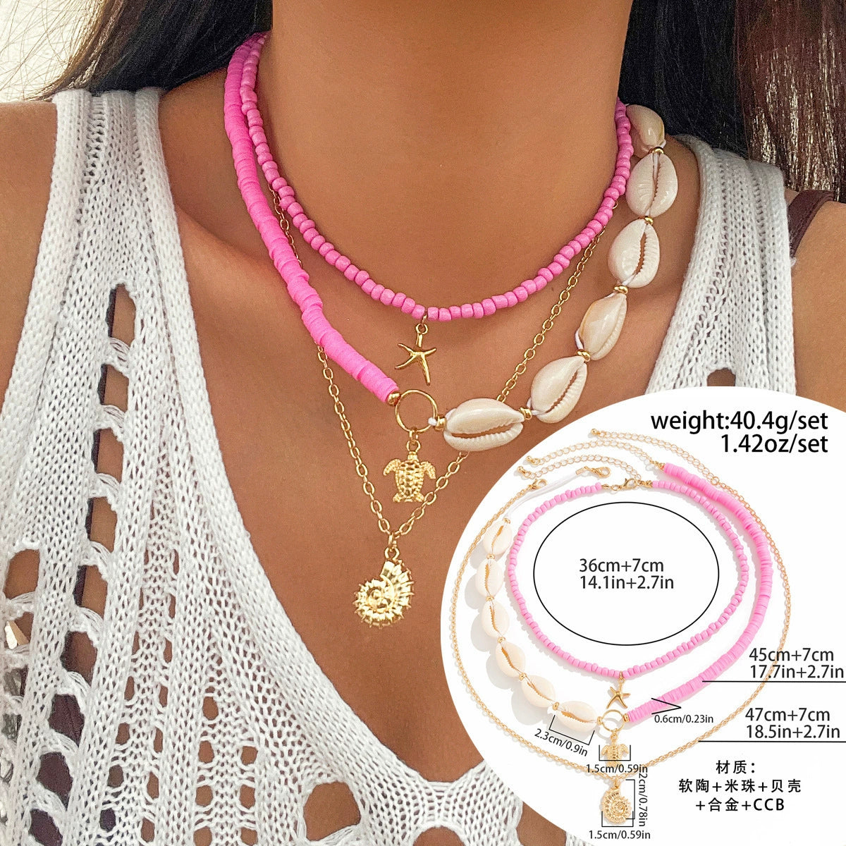 Jayde Oceanic Charm Necklace - 02 Gold Necklace [LFJEJXG4]