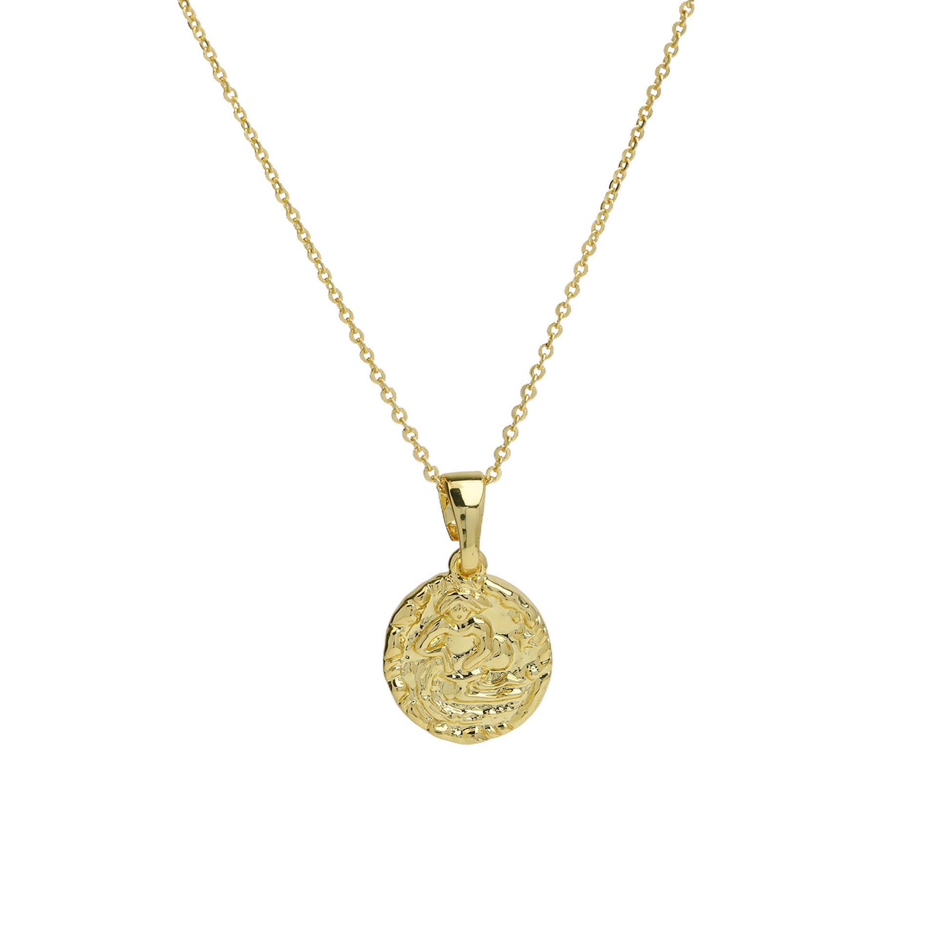 Anayah Zodiac Coin Necklace - Aquarius [OMUN2HRL]