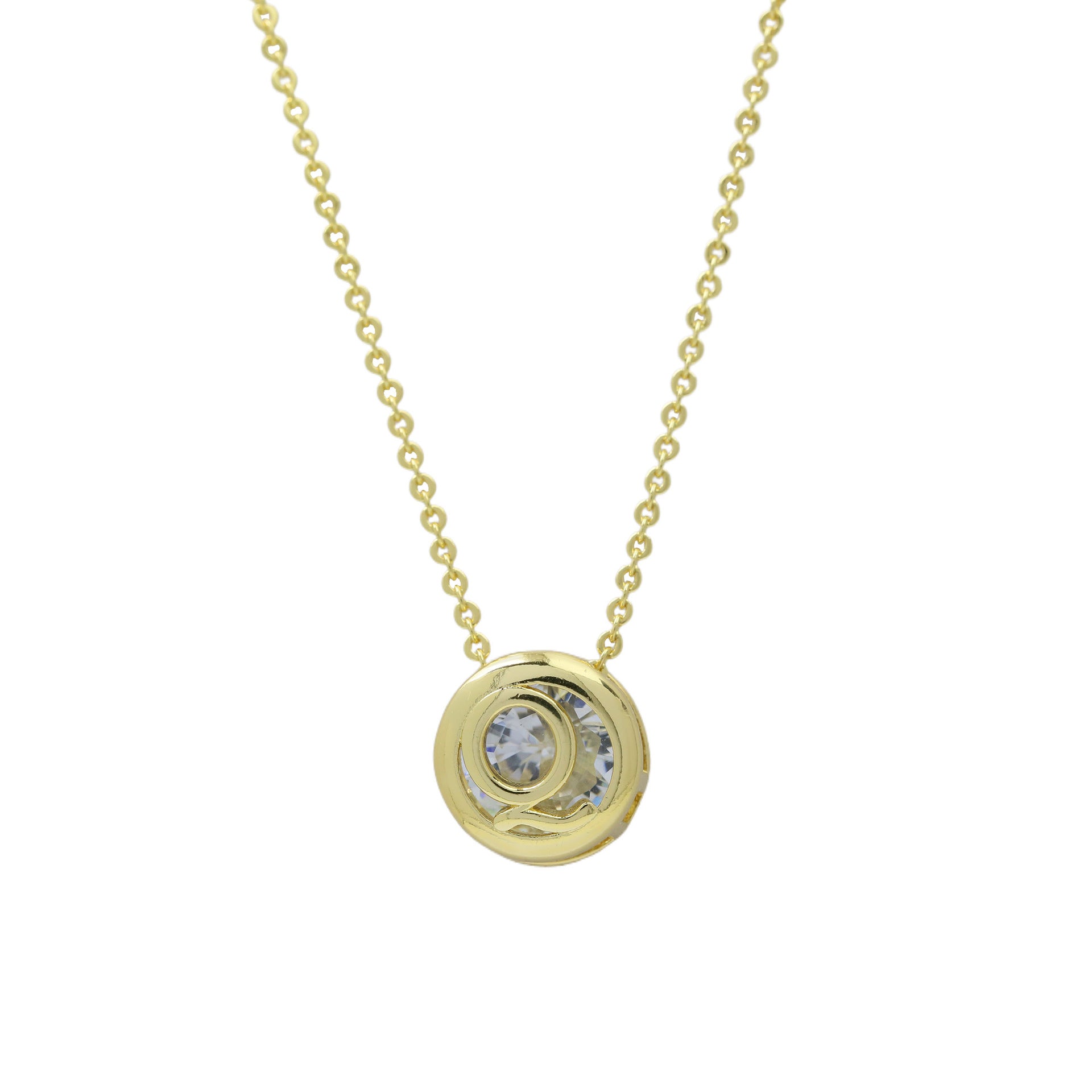 Gia Initial Pendant Necklace - Q [0WASX25I]