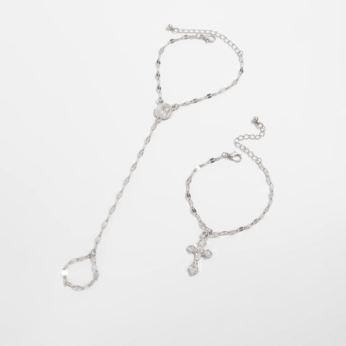 Westlyn Layered Cross Bracelet - Silver [Y7GUEAFR]