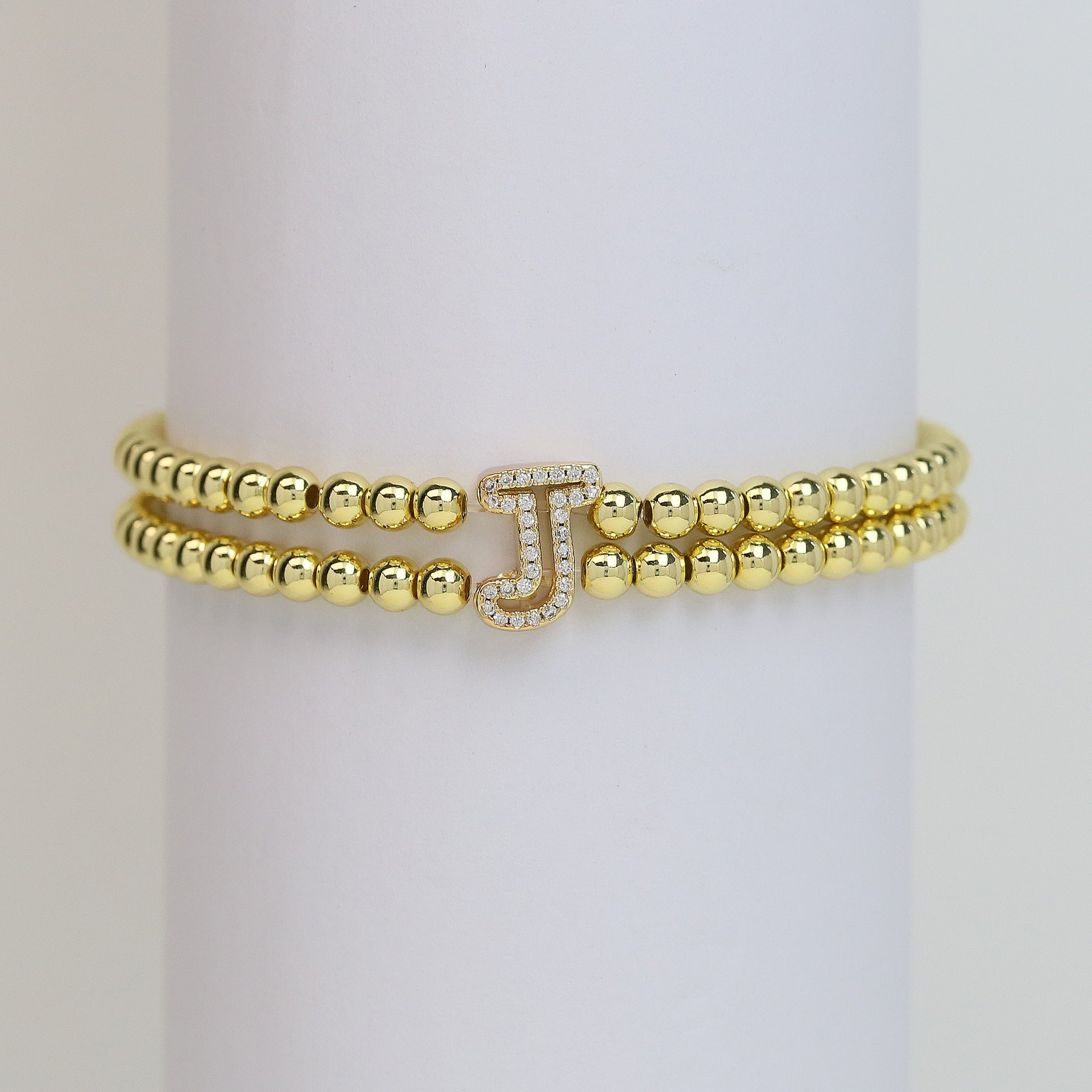 Alexandra Bubble Initial Bracelet - J [U2UHN3KE]