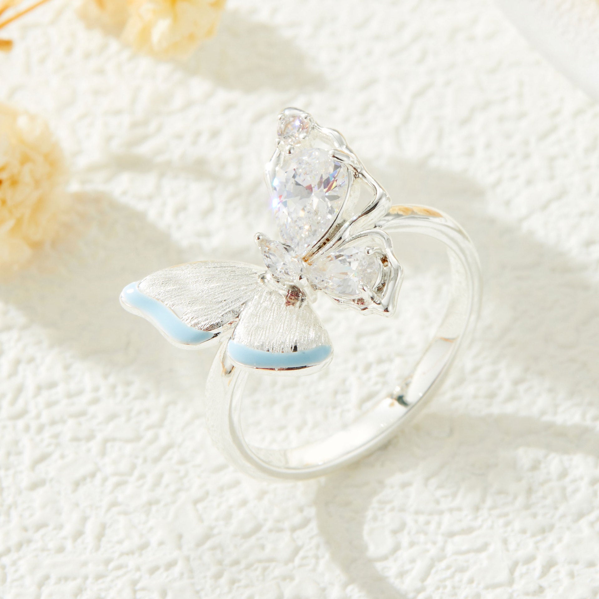 Kayleen Brushed Butterfly Ring - R17348O026 [I5VMJX7E]