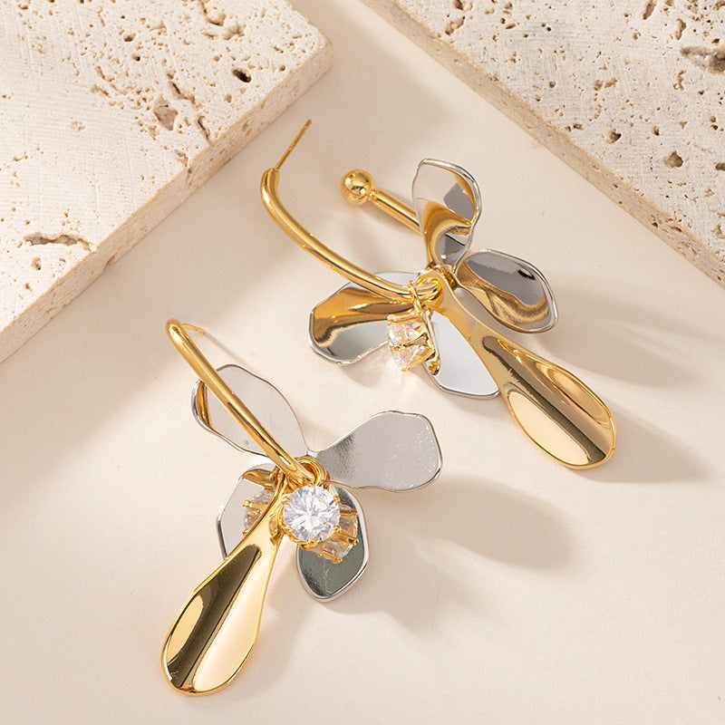 Julieta Colorblock Floral Earrings - Style 2 [8LZ2YXF4]