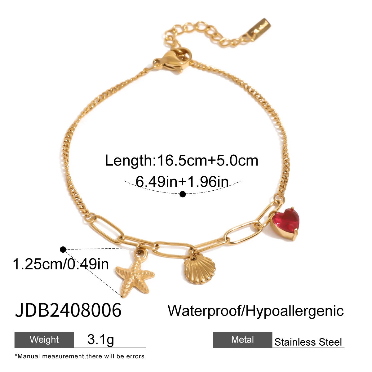 Marcie Titanium Stone Bracelet - JDB2408006 [23YCKJ6B]