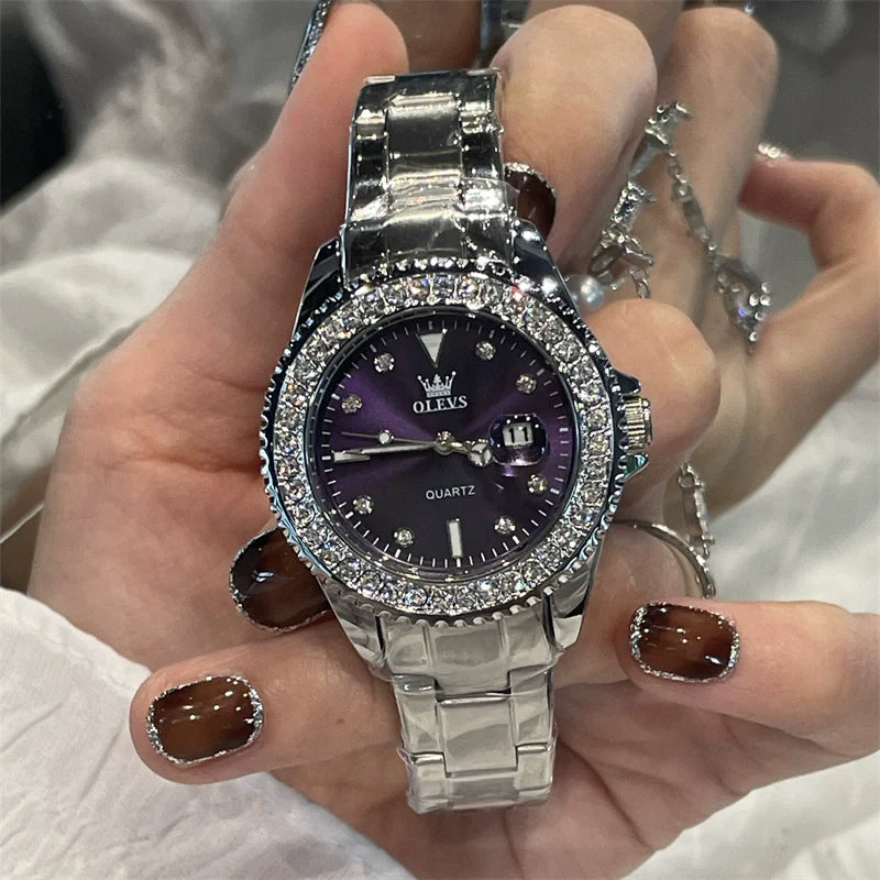Nazareth Petite Steel Watch - Purple