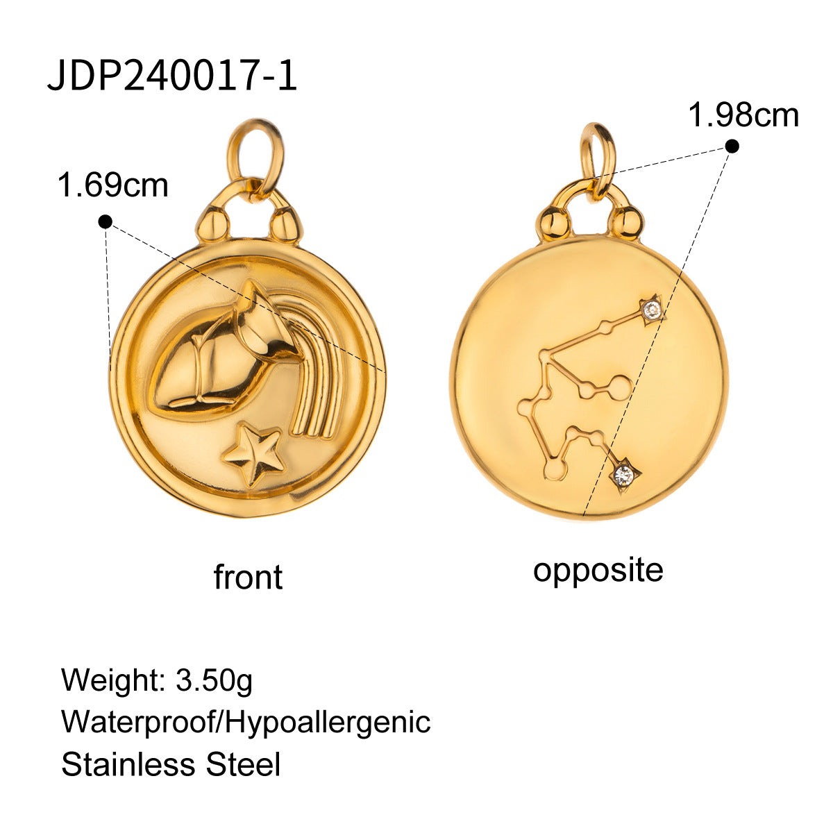 Harmonee Zodiac Constellation Necklace - JDP240017-1 [VBO2B3X0]