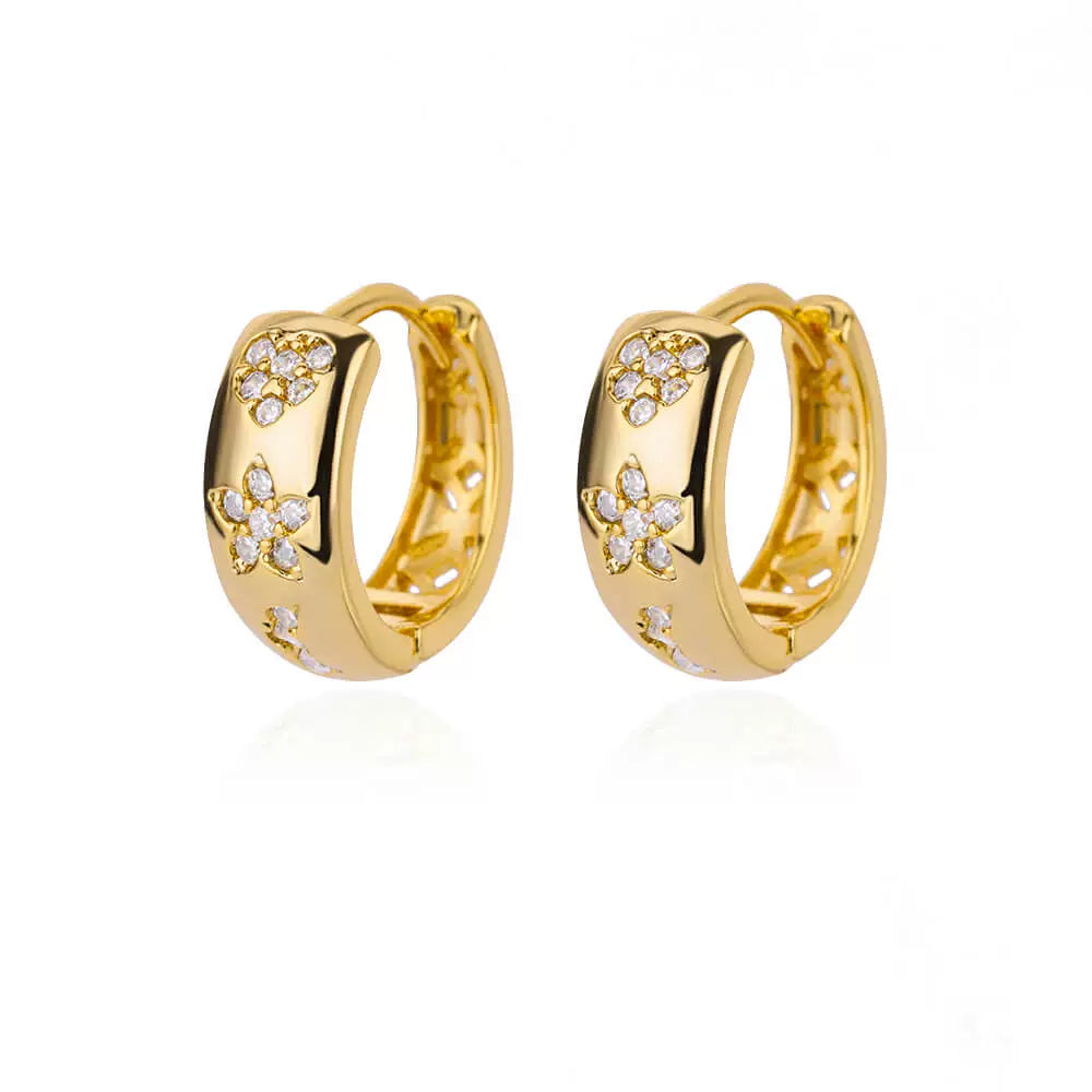Phoebe Gold Chunky Hoop Earrings - E3124G-18
