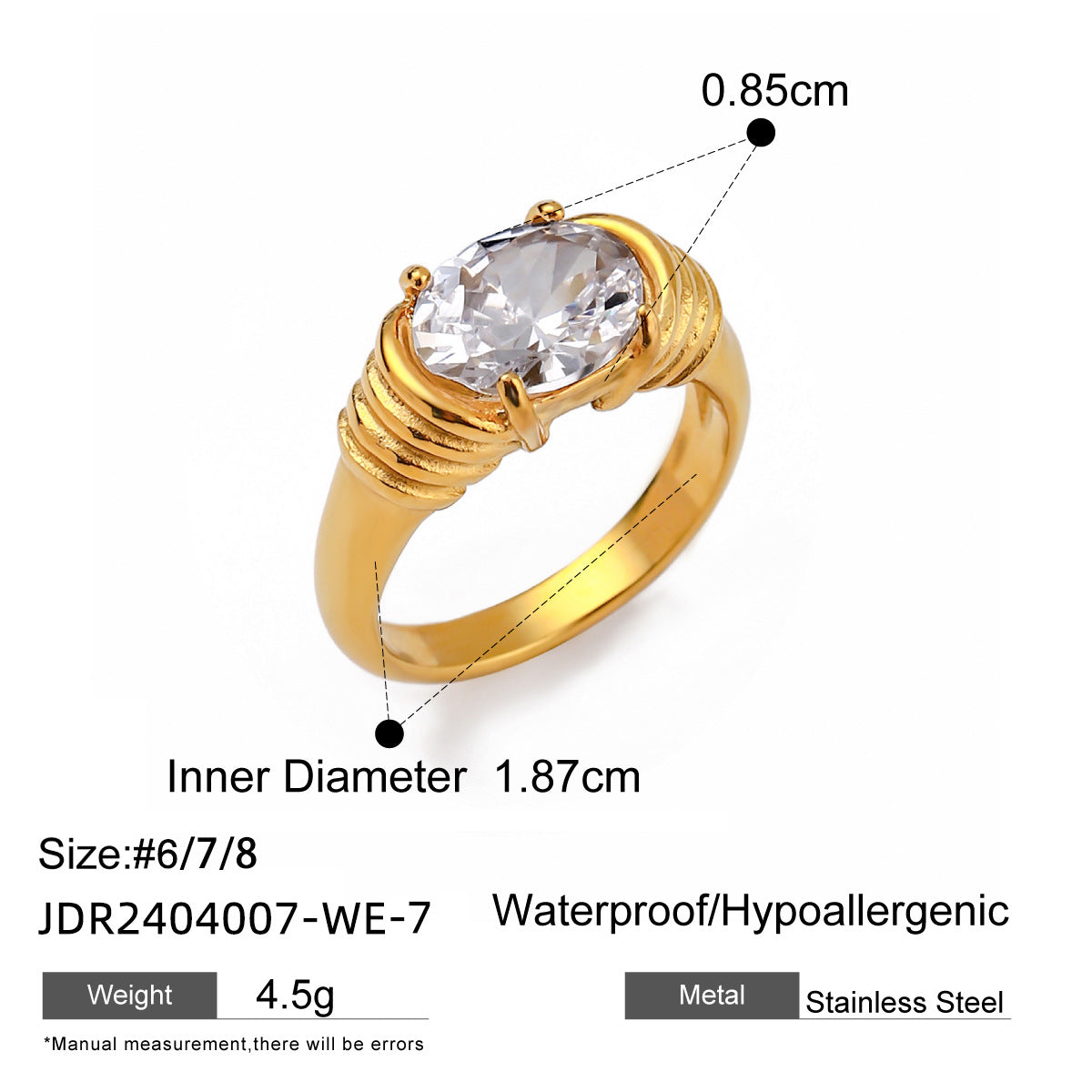 Yurani Oval Rhinestone Ring - JDR2404007-WE-7 [MYFXAKSG]