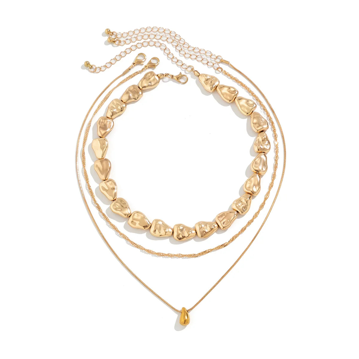 Lyndon Layered Chain Necklace Set - Gold
