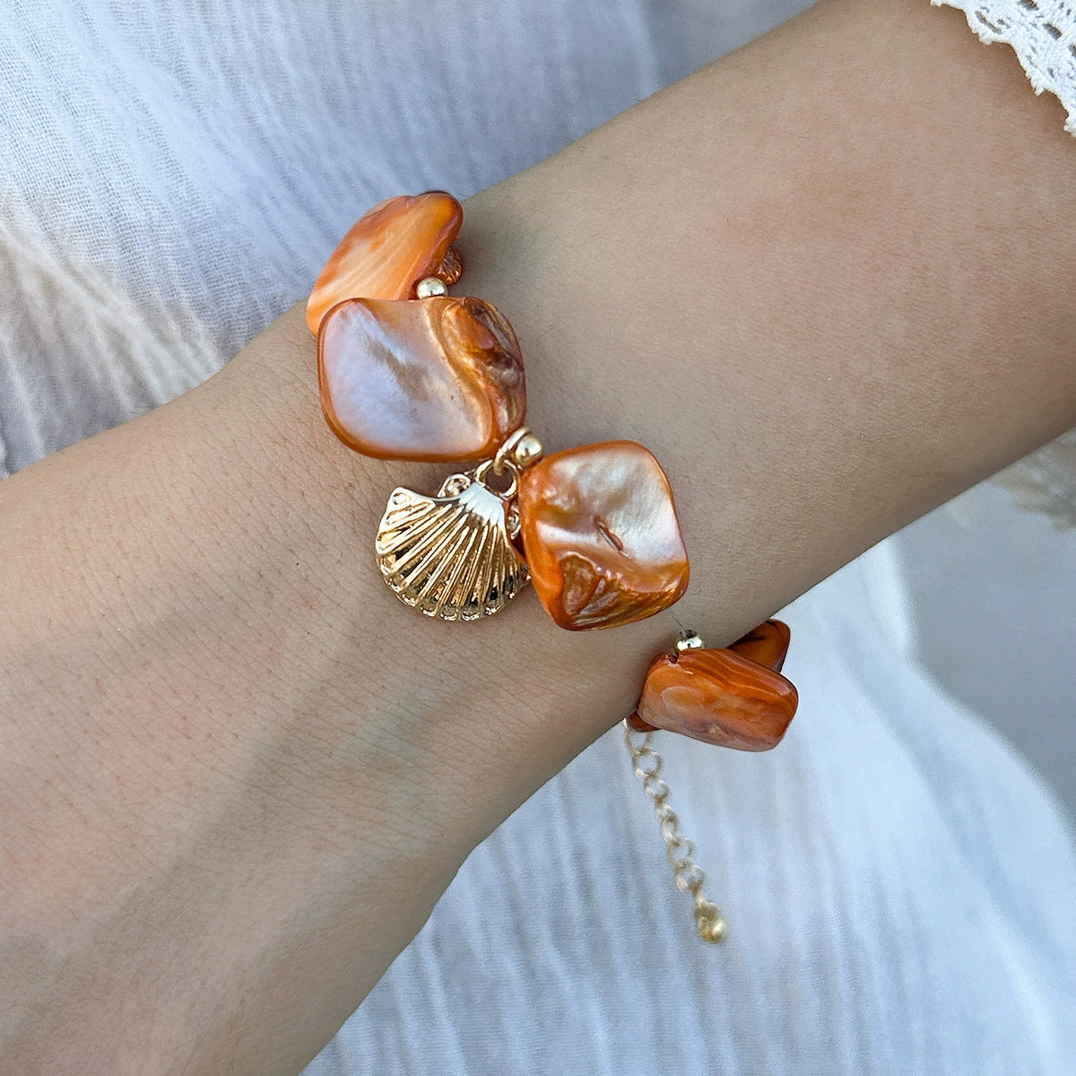 Ashtynn Ocean Charm Set - 04 Bracelet Orange [M49R8BTA]