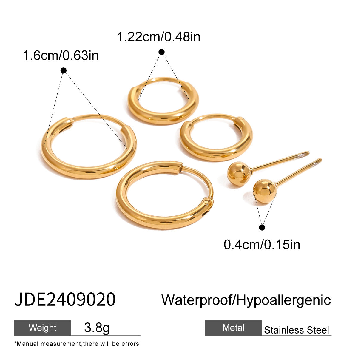 Kaiah Three-Pair Earring Set - JDE2409020 [5JK42FXK]
