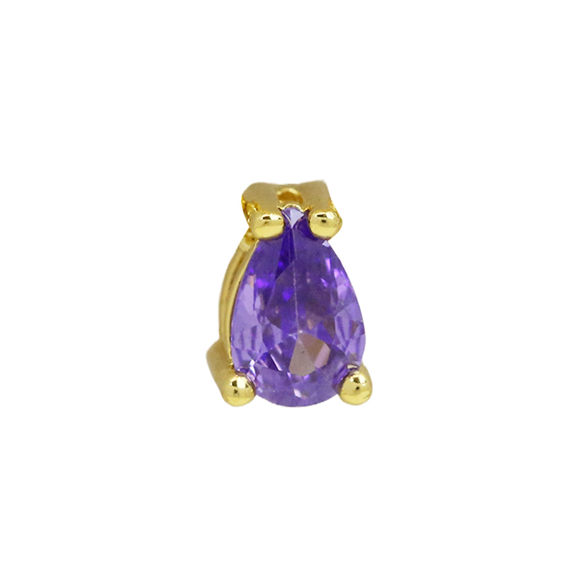 Kynsley Gold Charm Necklace - February Birthstone Drop [80YCLQ7Q]