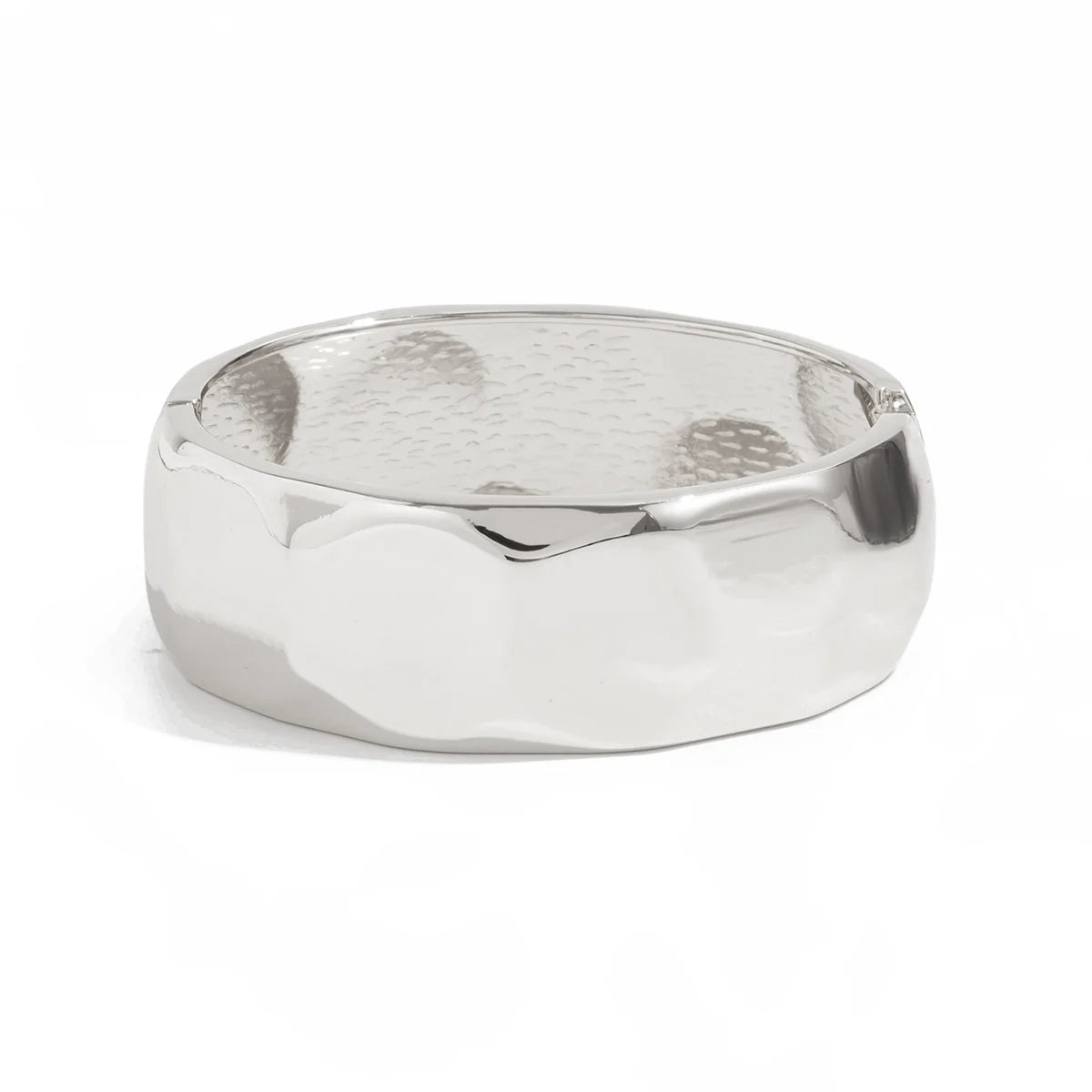 Charolette Faceted Oval Spring Bracelet - Silver