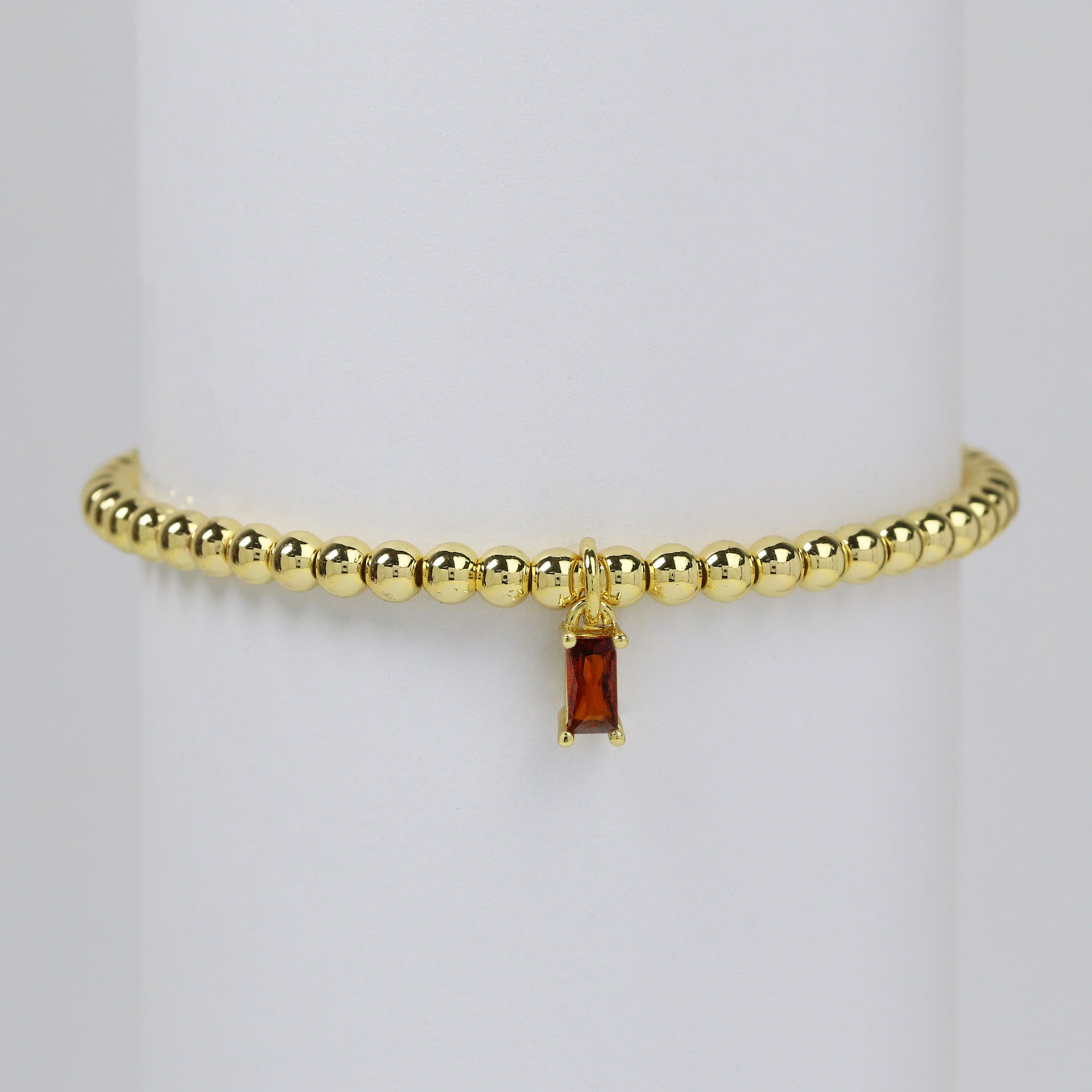 Ivyana Golden Birthstone Bracelet - January Bracelet [I0T9VWFW]