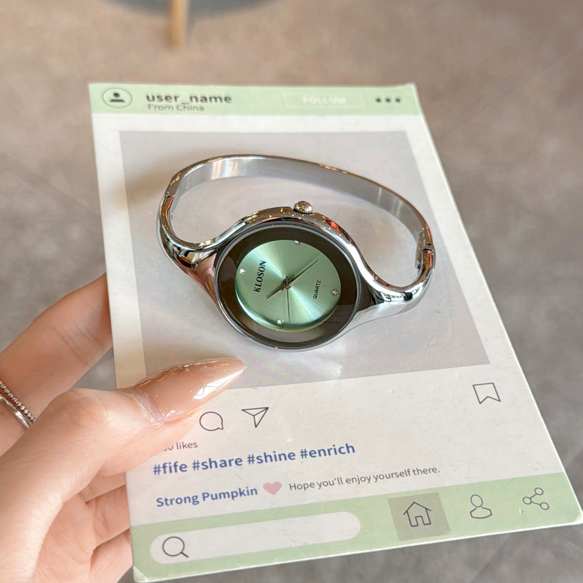 Mylene Elegant Bracelet Watch - Mint Green [ILRHPFLP]