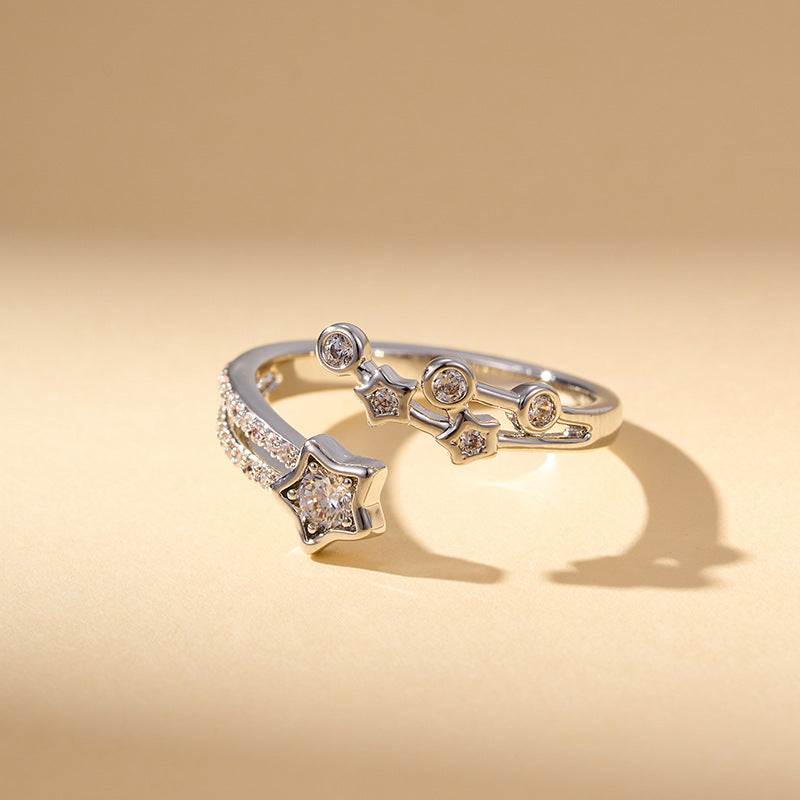 Sahana Star Zircon Ring - Gold Tone [O8BHRT50]