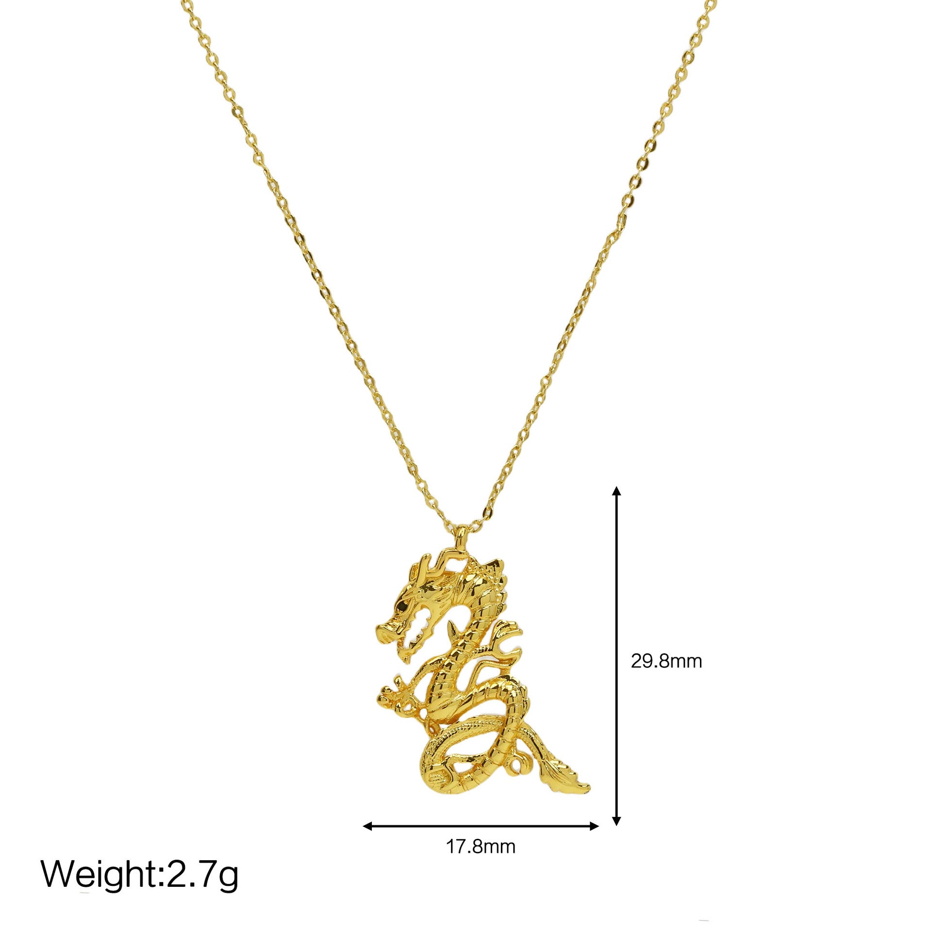 Lainey Dragon Zodiac Necklace - Style 1 [2194V9S8]