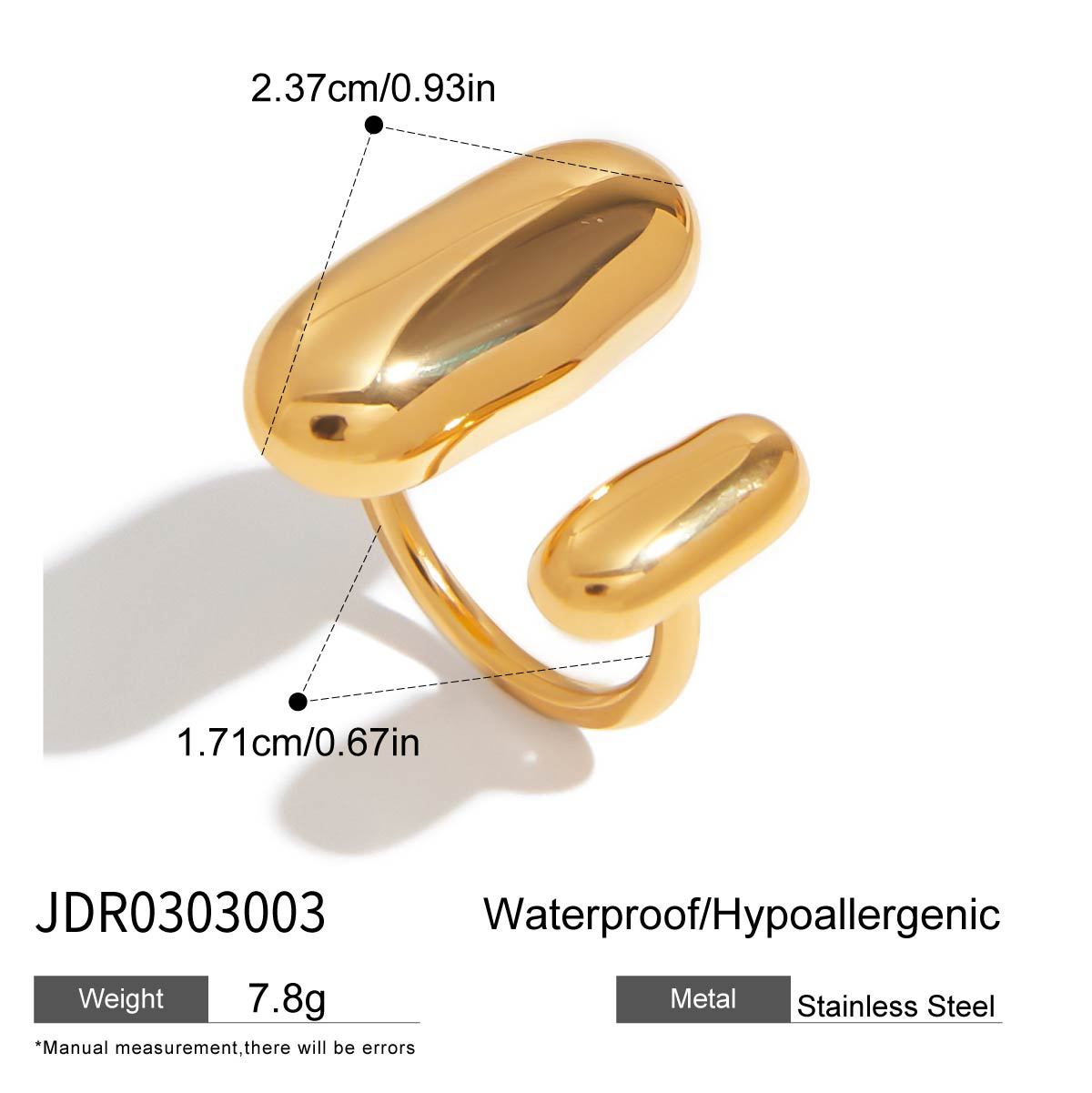 Avarose Geometric Gold Ring - JDR0303003 [D5V2E0EO]