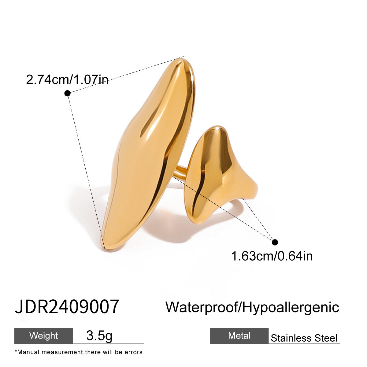 Yadira Wavy Pearl Ring - JDR2409007 [WNIE009J]