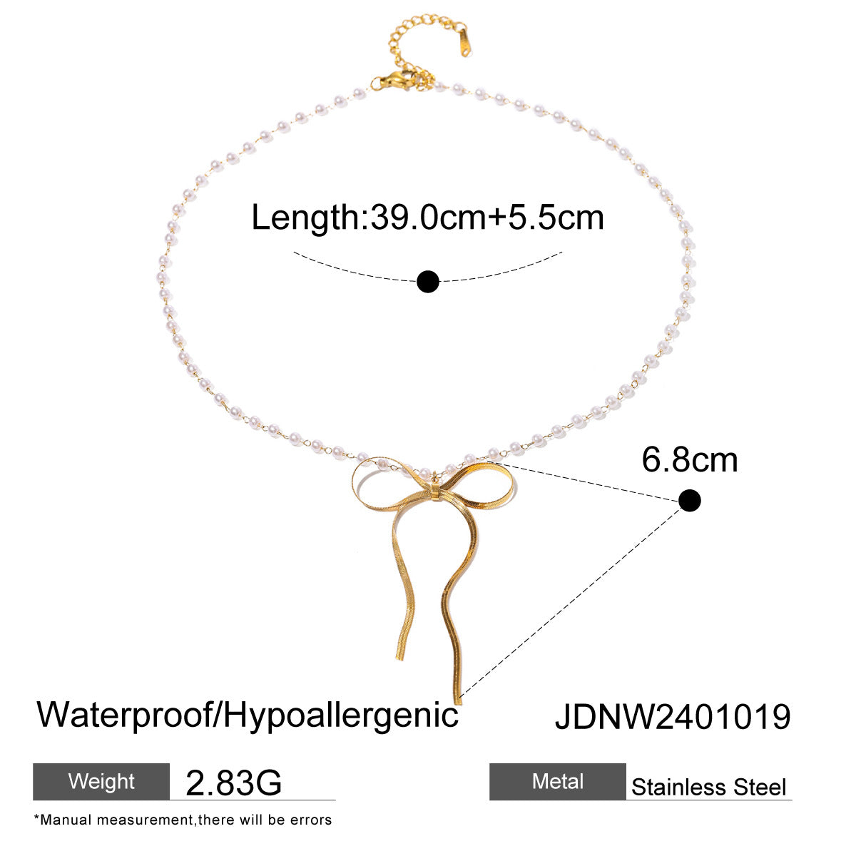 Alannah Crystal Bow Necklace - JDNW2401019 [53WV54X8]