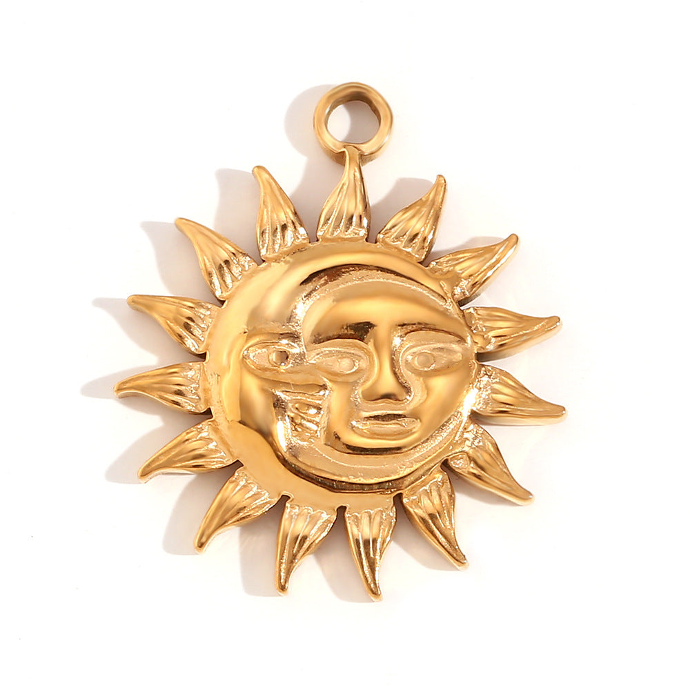 Kalayah Geometric Celestial Charms - Expression Moon Sun Pendant [PU7DLHCX]