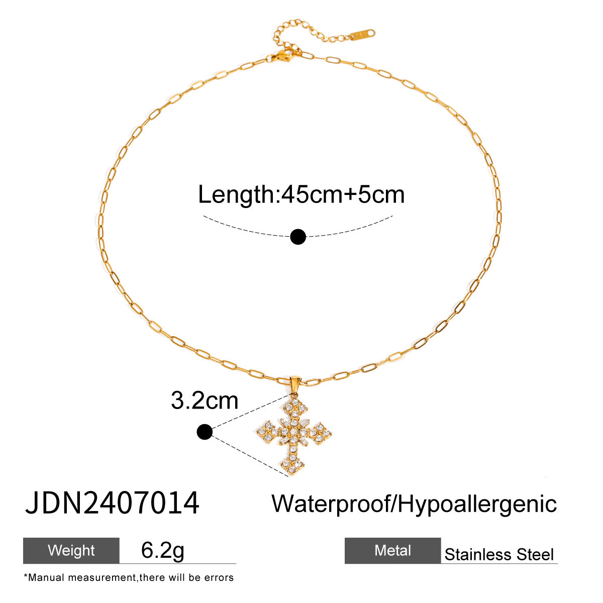 Baylei Zircon Cross Necklace - Cross Style 8 [5G1ZAVD2]