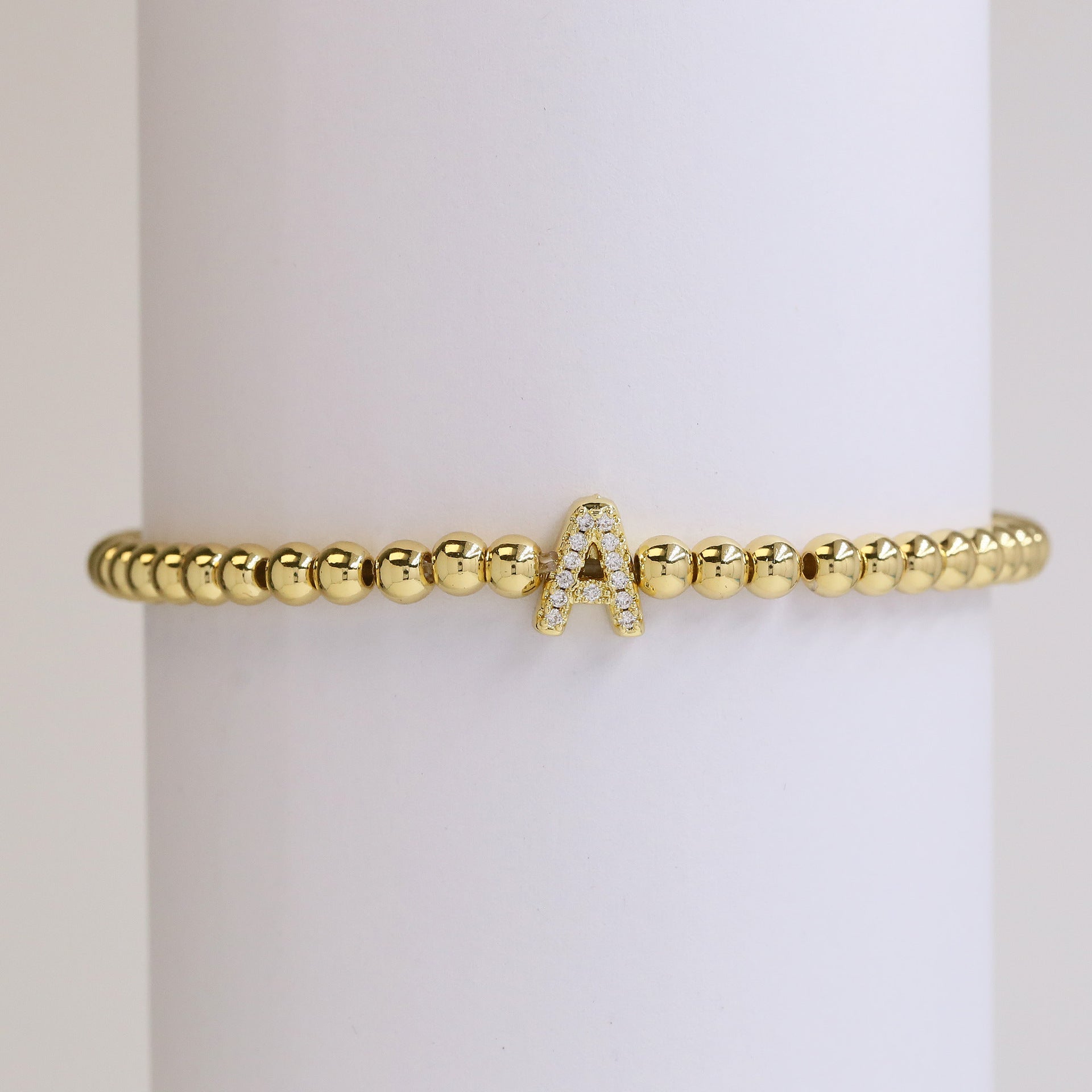 Mikah Micro-Inlay Initial Bracelet - A [NO0NCYDT]