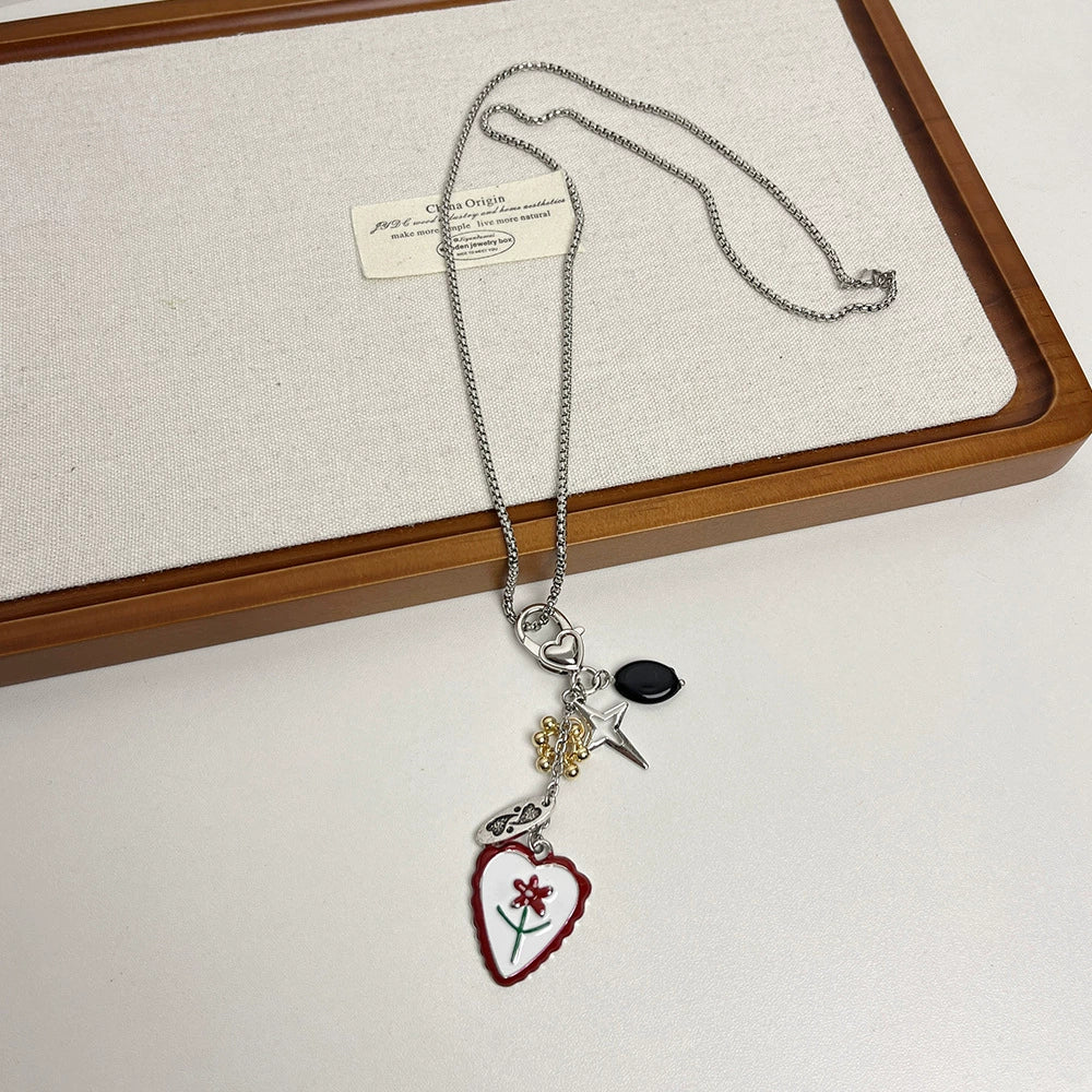 Angel Blossom Pendant Necklace - Flower Pendant Necklace [JQ13XNF3]