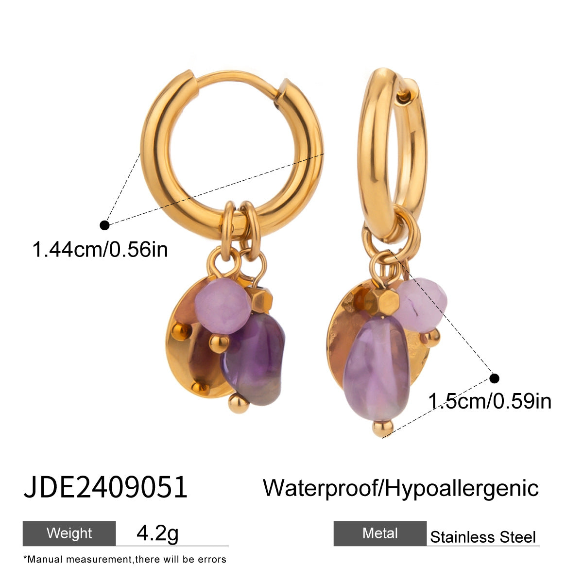 Jazlynn Bold Oval Earrings - JDE2409051 [9672XAYR]