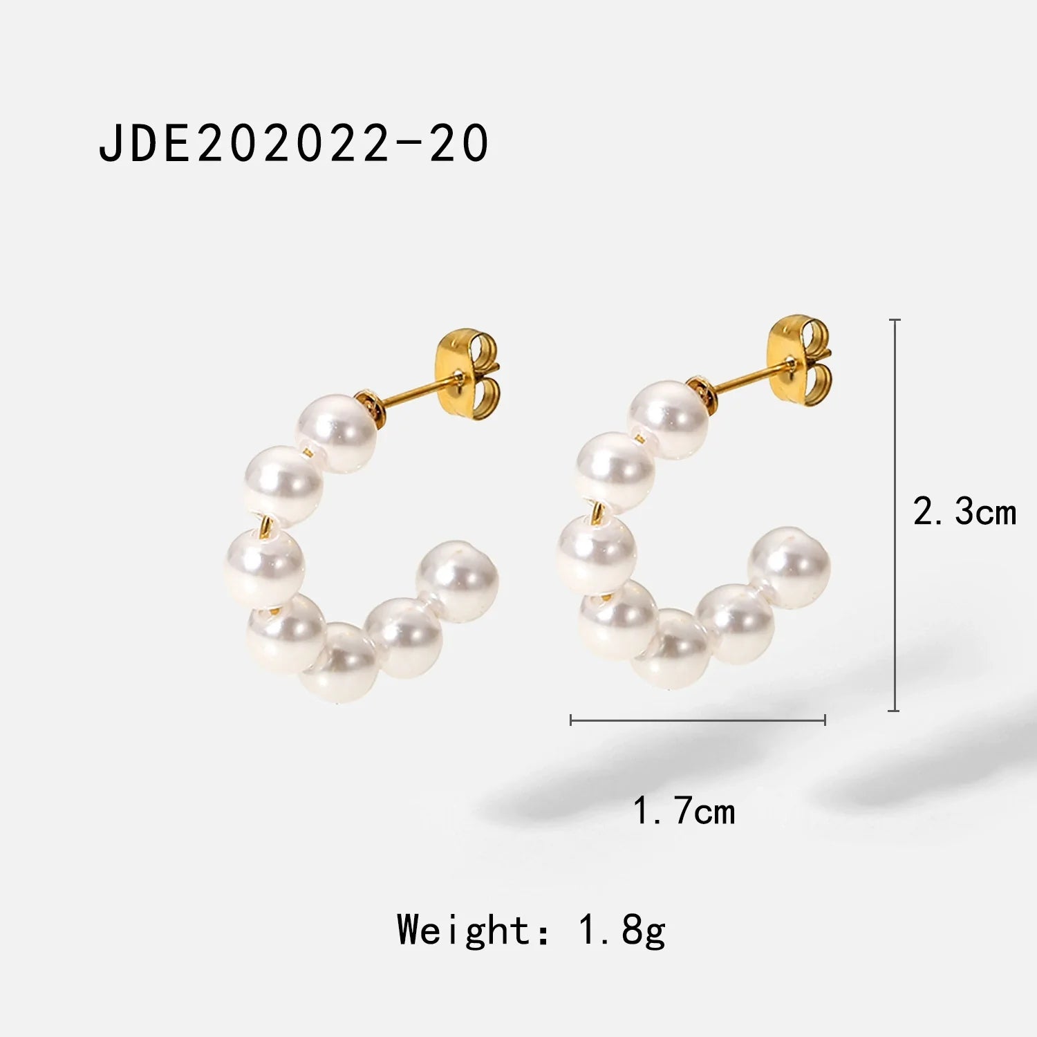 Marygrace 18K Gold Pearl Earrings - JDE202022-20
