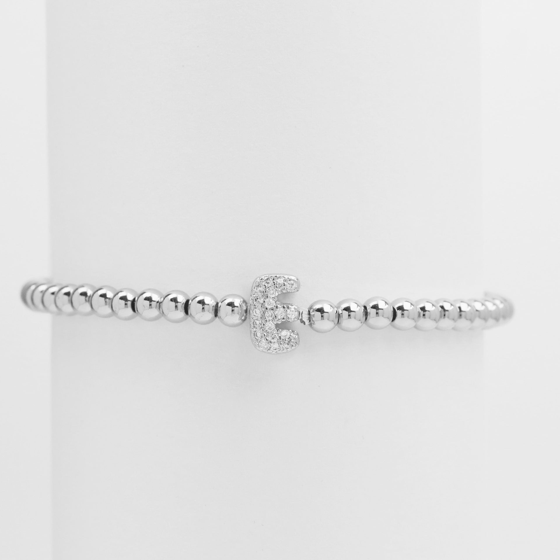 Aloni Bubble Letter Bracelet - Silver E [R6ZAGMOR]