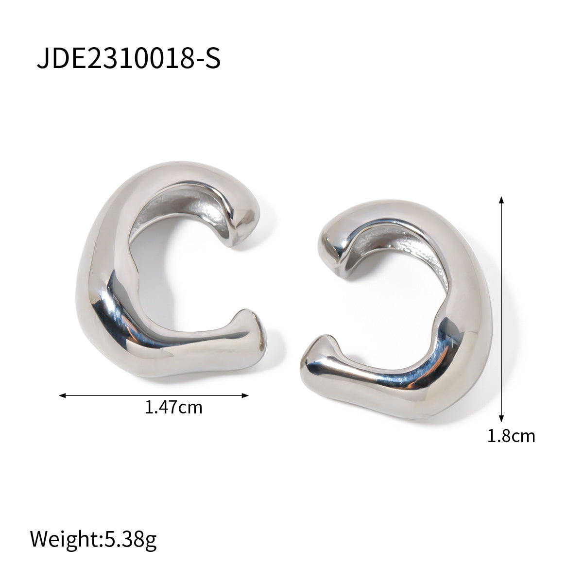 Deonna Modern Gold Ear Cuffs - JDE2310018-S [A2TBP625]
