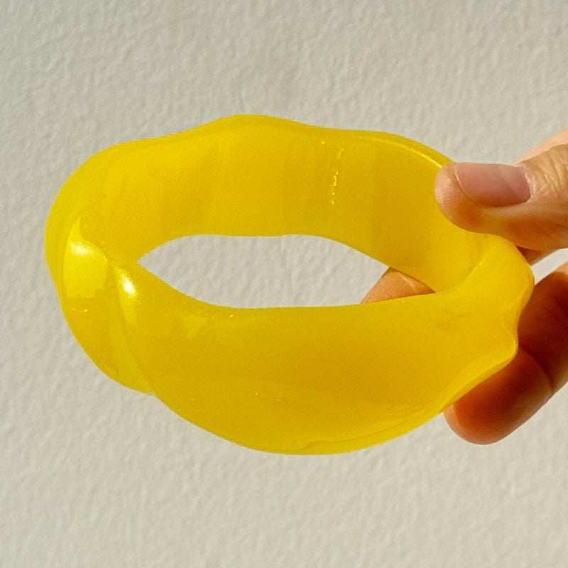 Bani Resin Wave Bracelet - Cloud White [73JOEMOP]