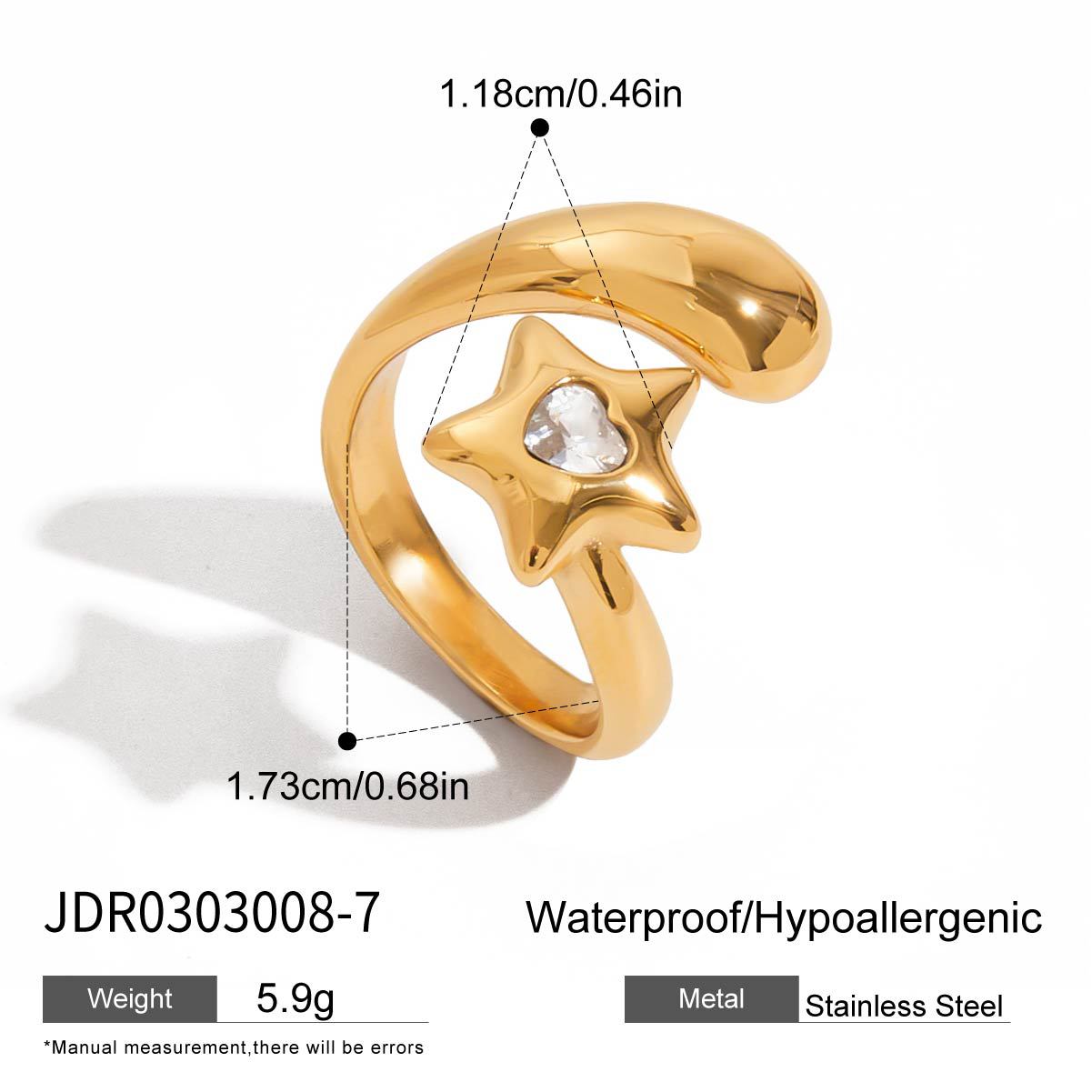 Willamina Starburst Stacking Ring - JDR0303008-7 [14UHCPTY]