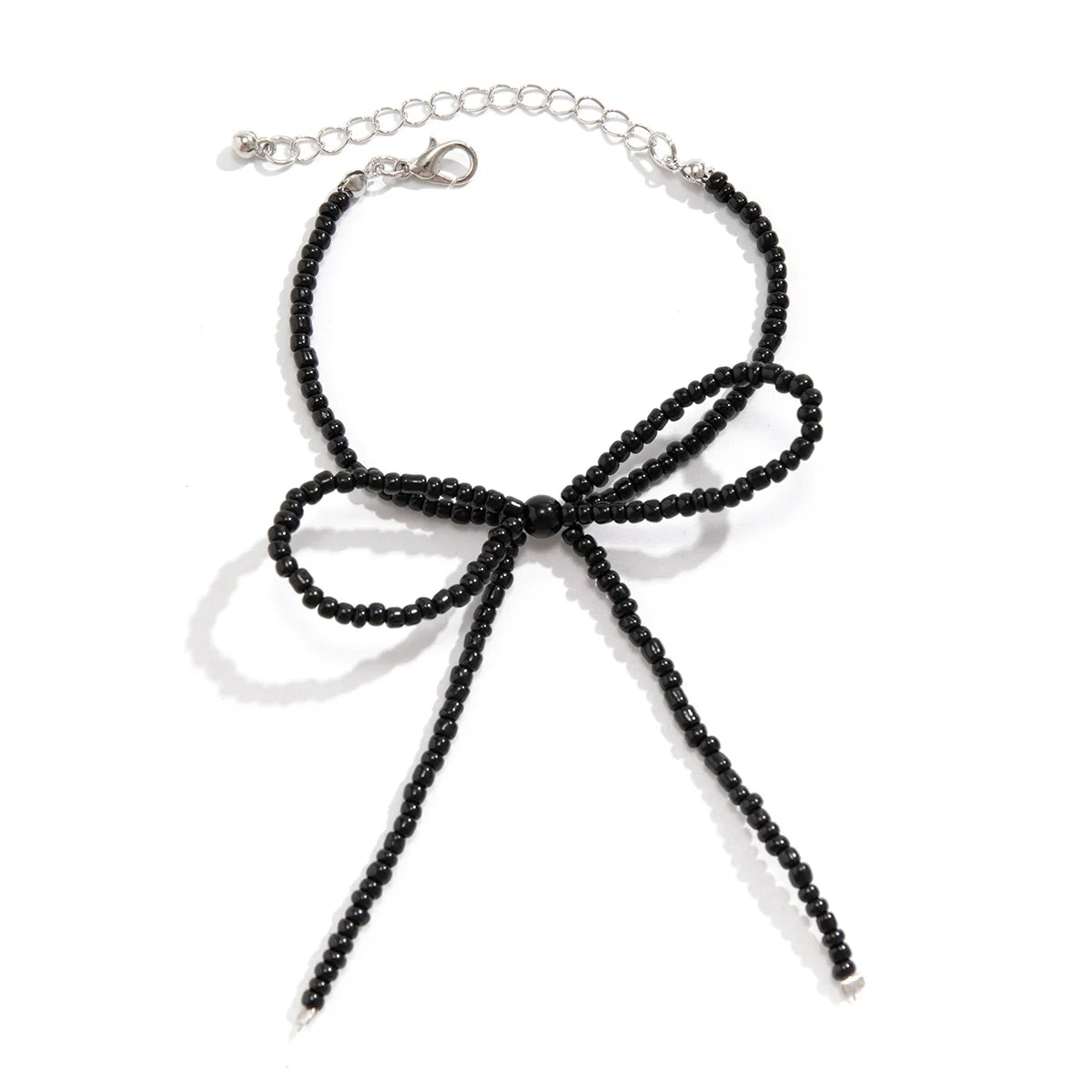 Kyana Pearl Bow Chain - Bracelet Black
